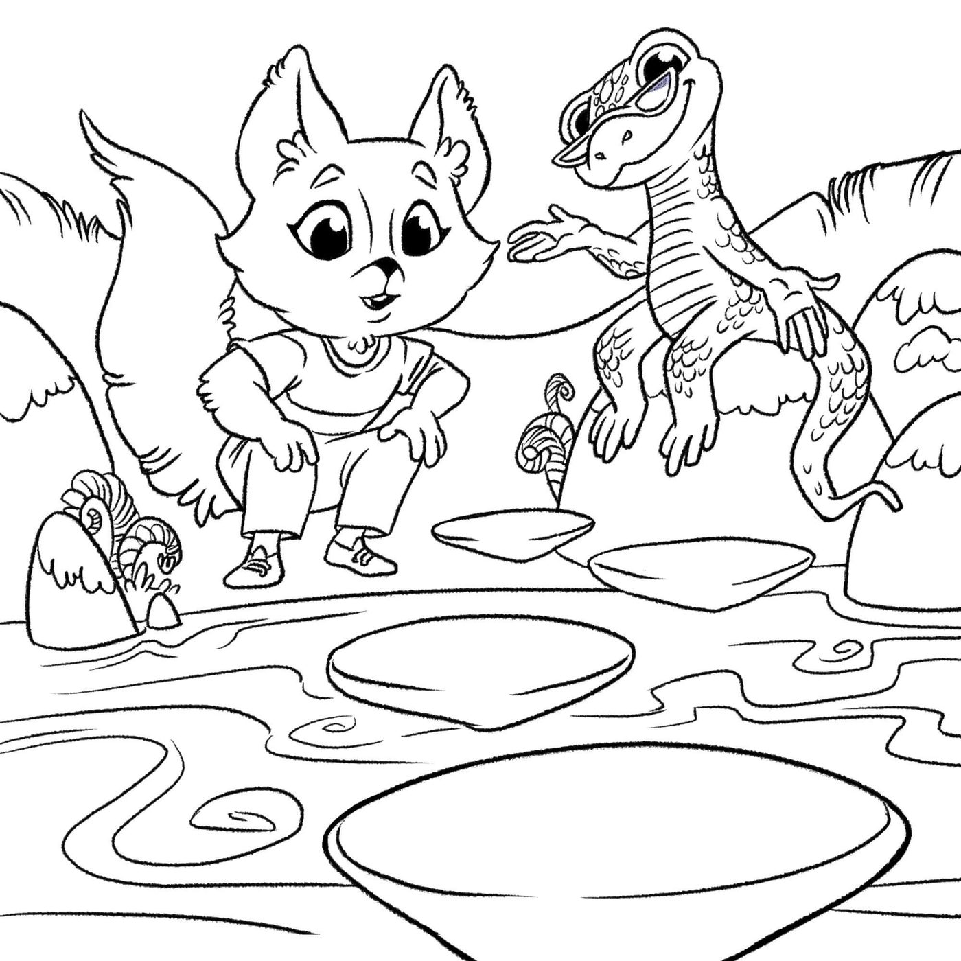 Black-and-white colouring page from the bundle