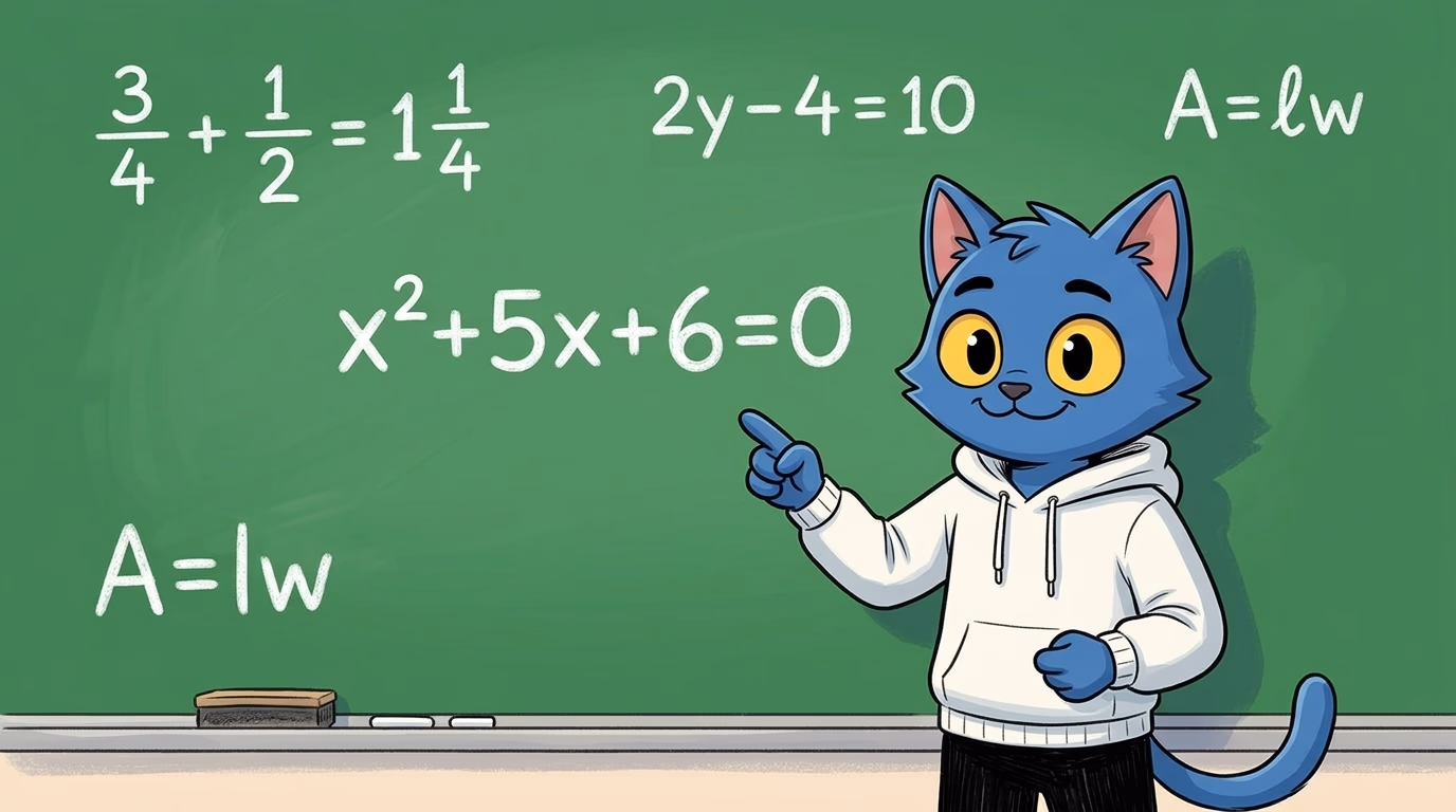 Illustrated cat mascot holding a key to the full library